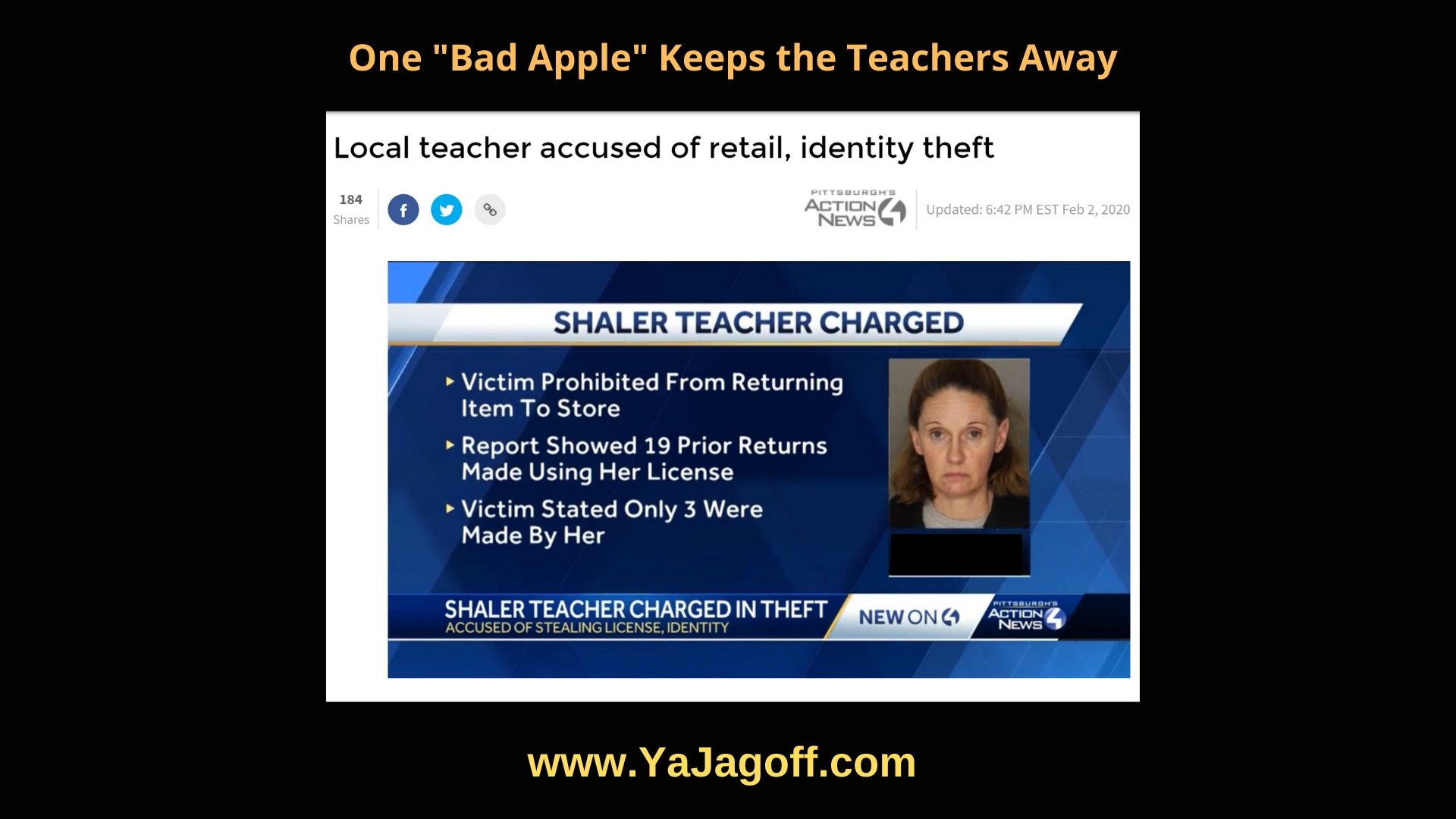 Teacher Identity Stolen Jagoff