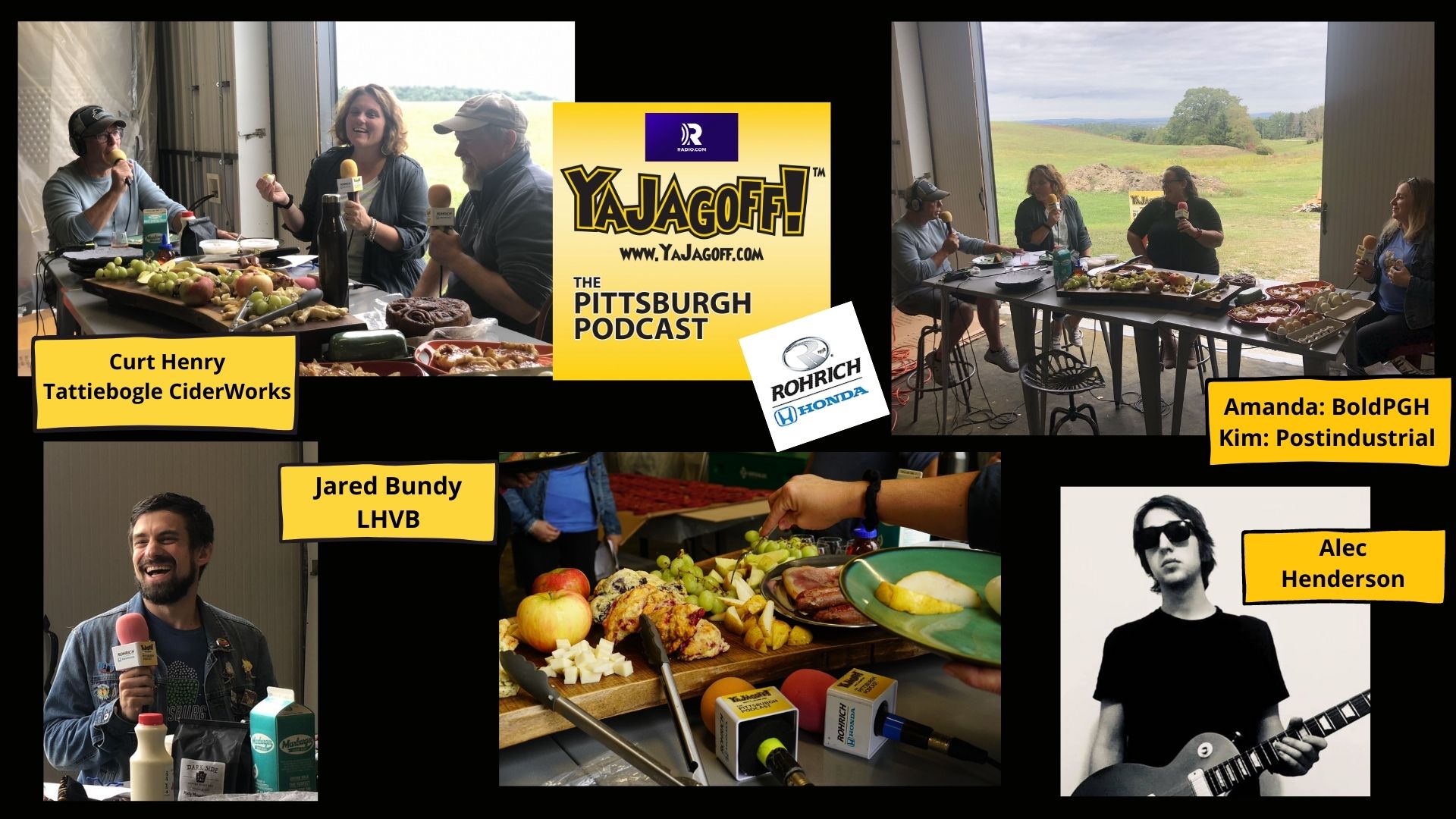 YaJagoff Podcast Guest Collage Tattiebogle Cider