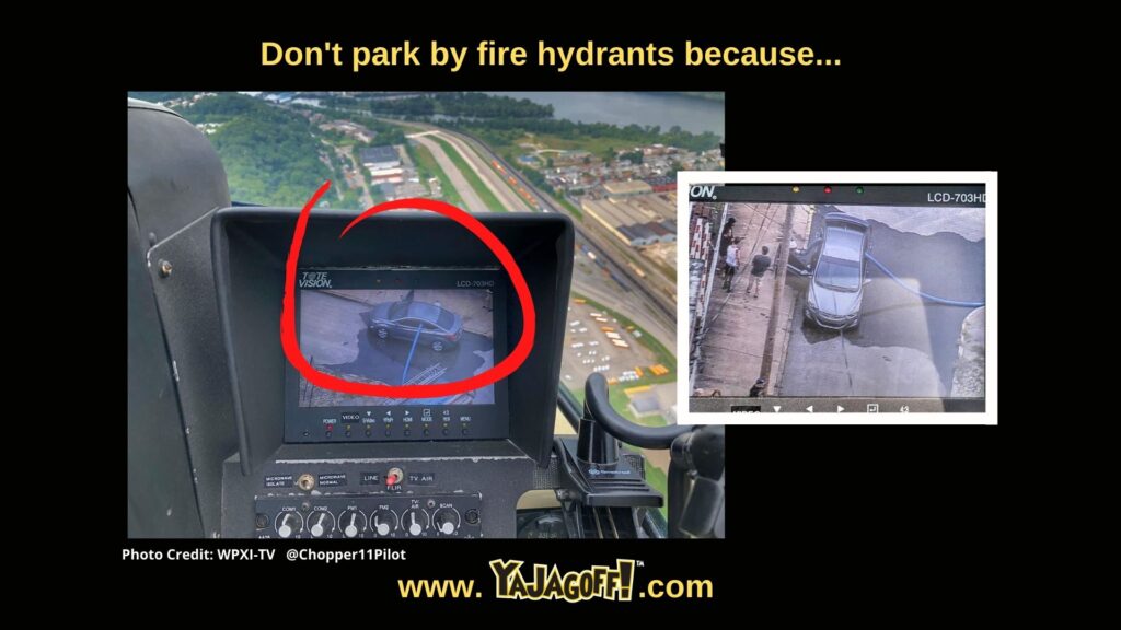 Fire Hose Through Car