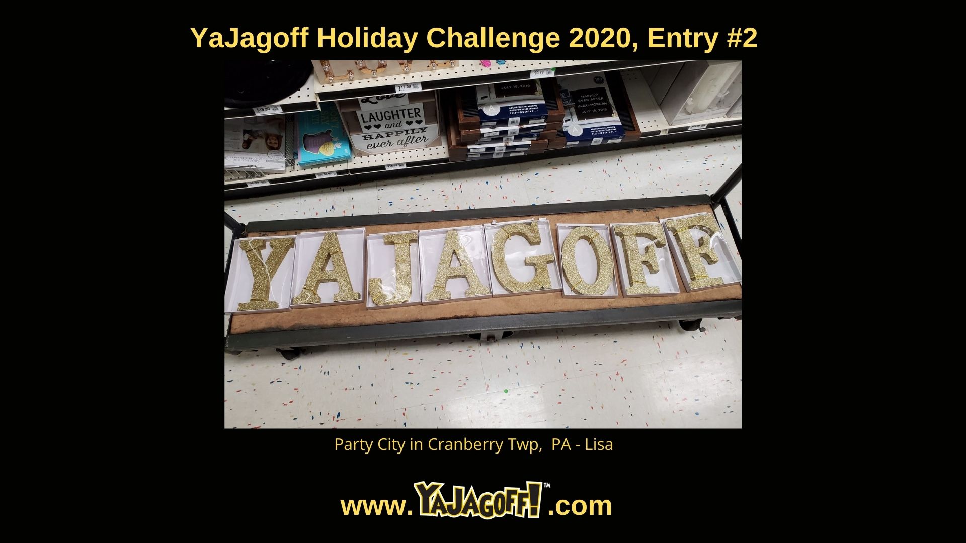 YaJagoff Blog Holiday Challenge