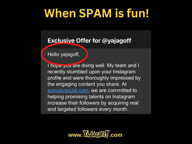 Spam on YaJagoff