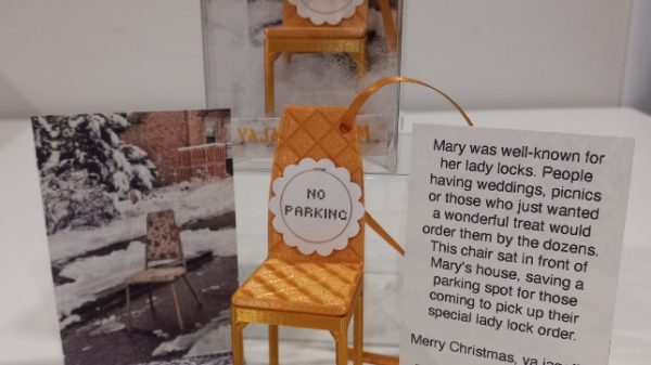 YaJagoff Parking Chair Christmas Ornament