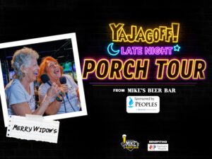 Meet the Bartenders Contestants: The Merry Widows bring their smiles and fundraising skills to the porch tour! The Merry Widows