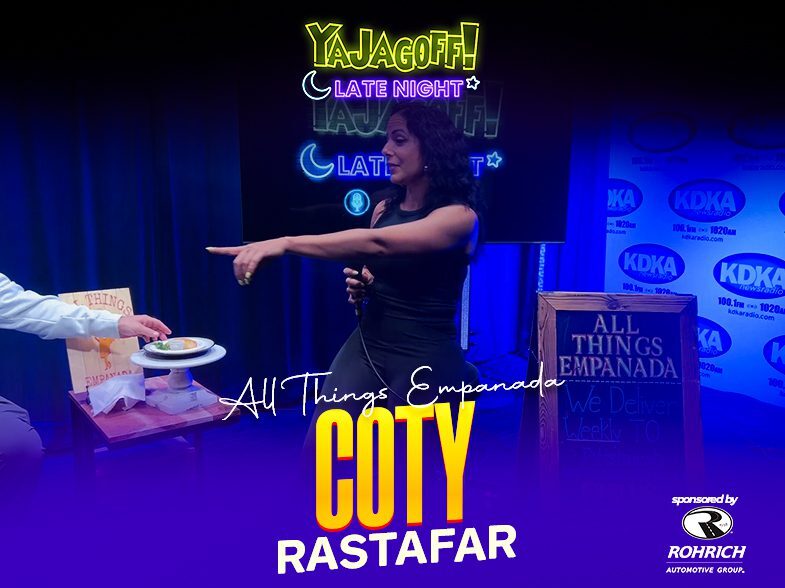 HAPPY HOUR: Coty Rastafar - All Things Empanada The jags have known Coty for a looong time. But it’s also been a looooong time since they last had an empanada update from her! Let’ go lemon/cilantro dipping sauce.